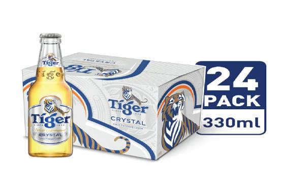 Tiger Crystal Beer Pint 330ml Bottle